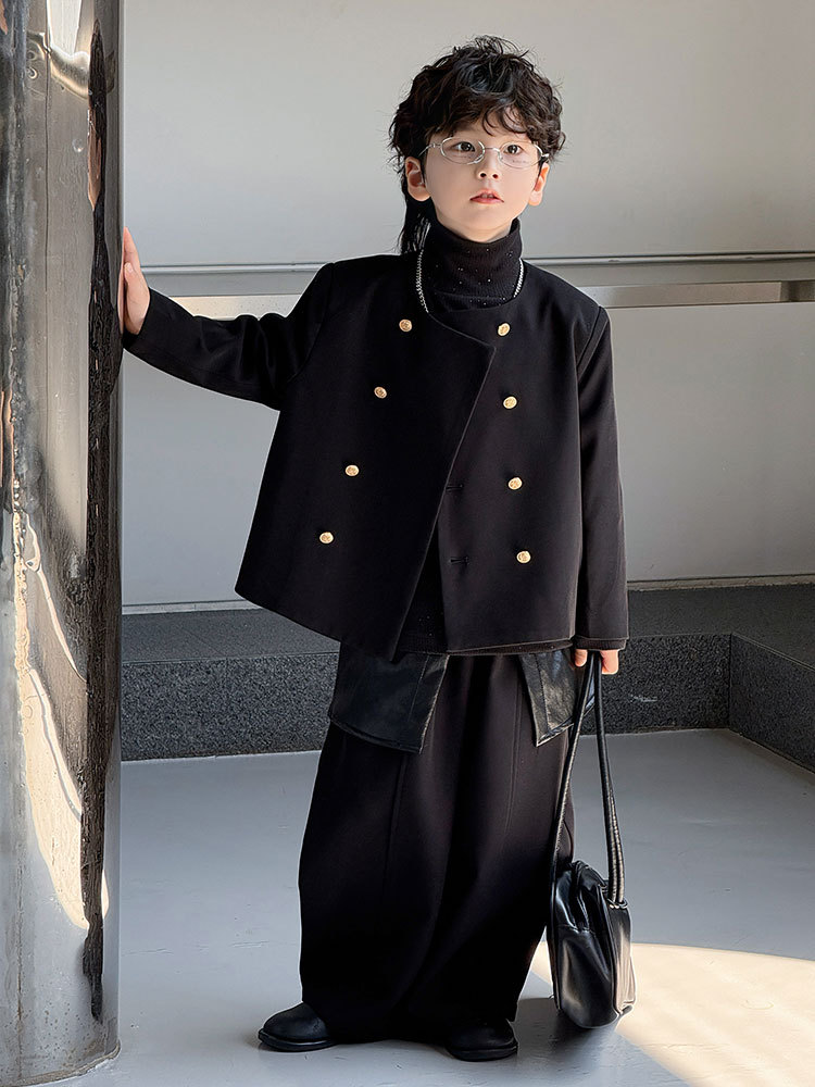 Suit Set 2025 Spring and Autumn New Style Casual Suit Children's Small Suit Top Trendy Dropshipping