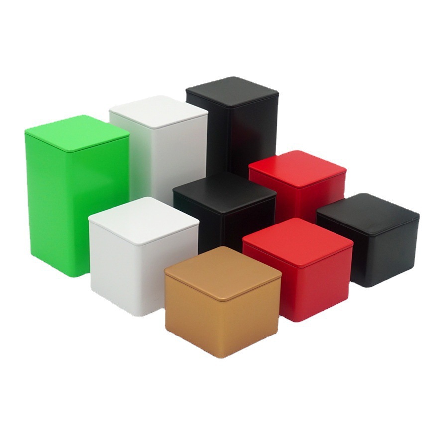 Tinplate Can Coffee Bean Box Tin Can Square Xiaohongshu Popular Wedding Candy Packaging Tin Box Tea Tin Can