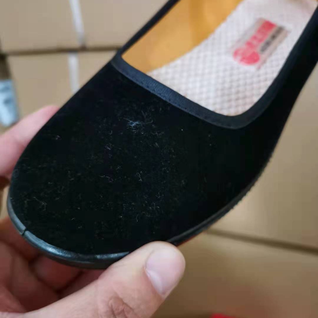 Old Beijing Cloth Shoes for Women, Black Velvet Shoes, Hotel Black Work Shoes, Etiquette Shoes, Street Vendor Mom Shoes, Flat Heel, Low Heel