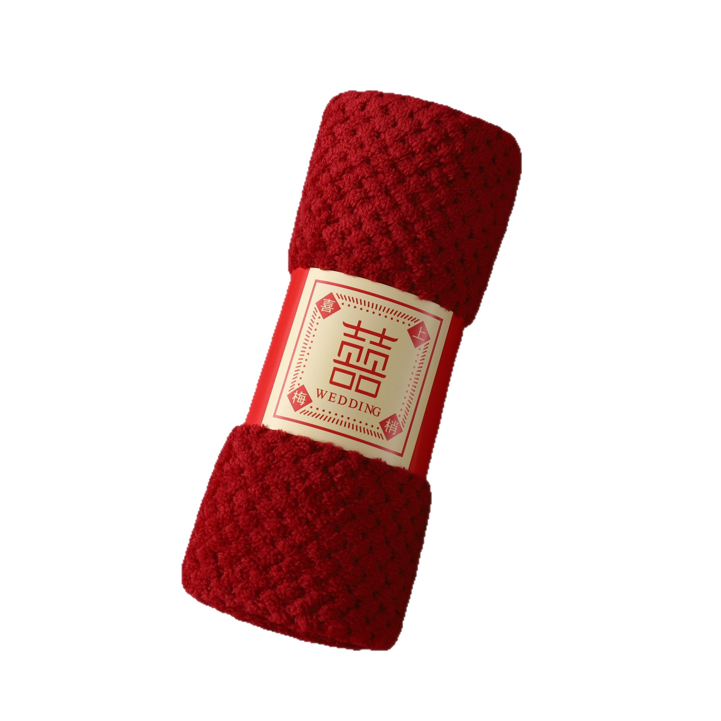 Wedding Towel with Happy Words, Coral Velvet, Thickeneded, Soft and Absorbent, Face Wash Towel, Wedding Return Gift, Souvenir Towel