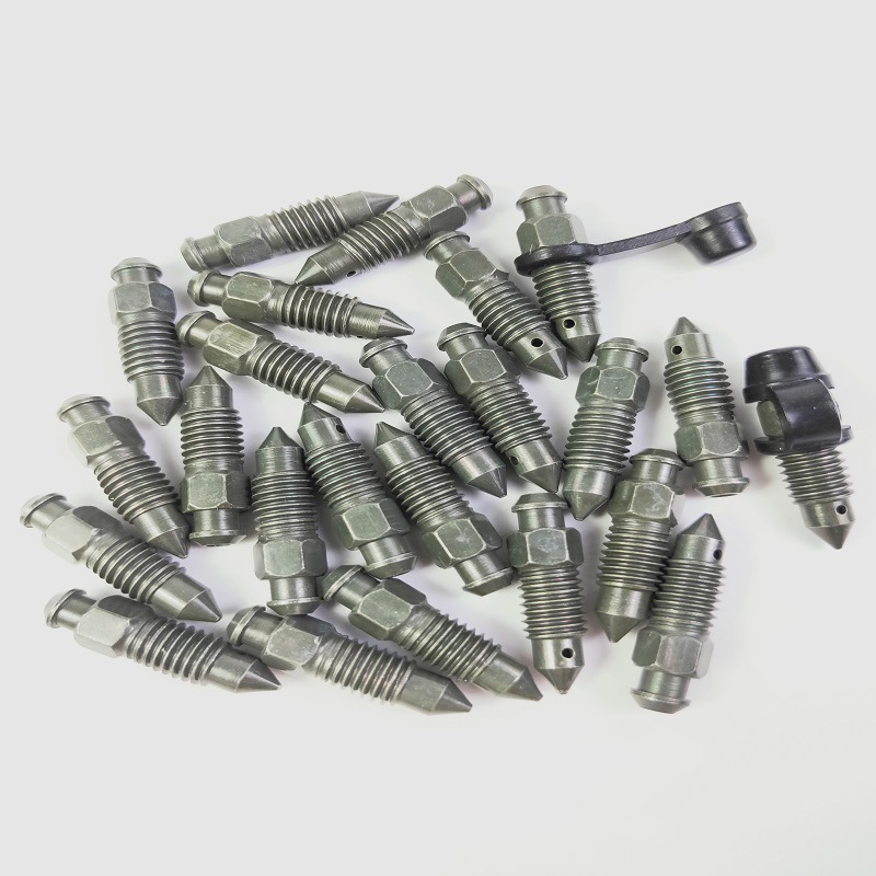 Motorcycle disc brake brake pump oil drain screw with rubber cap car Lower Pump sub-pump caliper bleeding exhaust screw