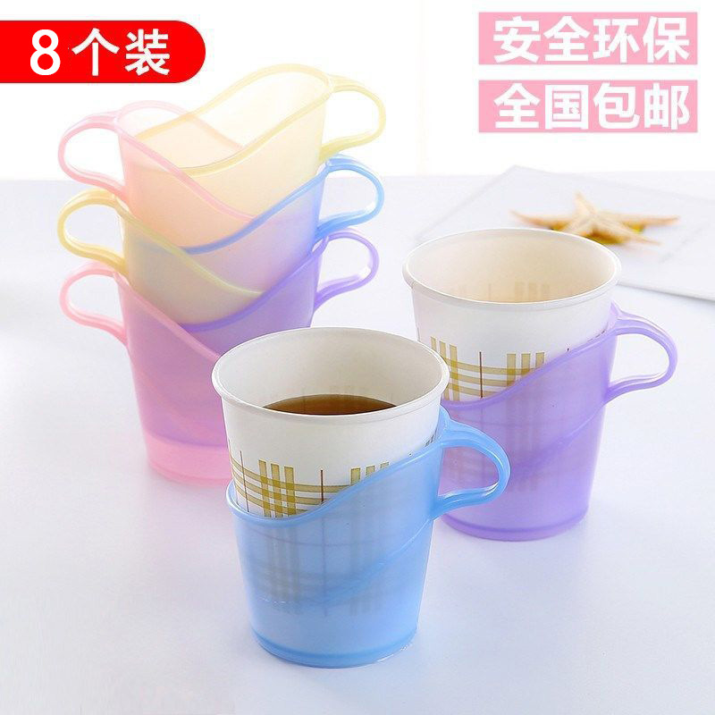 Подставка для стаканов в форме листа, одноразовая, защитная крышка для бумажных стаканов, термостойкая, для офиса, универсальная подставка для чайных чашек