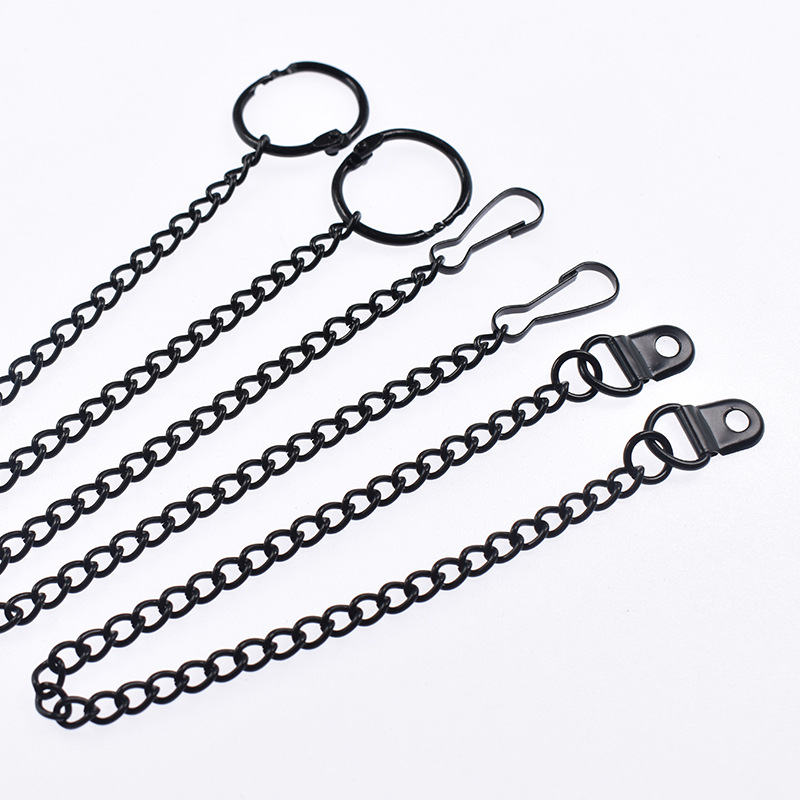 Cross-border black chain fluorescent lamp hanging chain decorative chain advertising tag metal hanging chain department chain chain