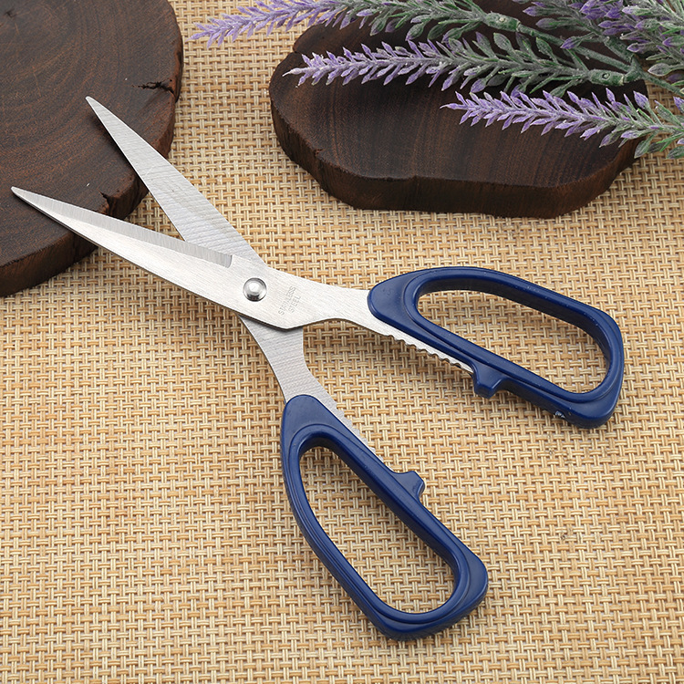 Blue Heavy-Duty Scissors for Household Crafts, Stainless Steel Scissors, Thread Cutters, Heavy-Duty Large Scissors