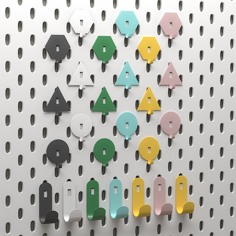 Подходит для настенных крючков с длинными отверстиями, универсальные металлические аксессуары для подвешивания корзин, настенные не перфорированные стеллажи