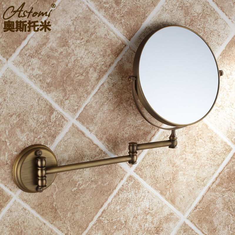 No-Drill Bathroom Wall-Mounted Makeup Mirror, Foldable Vanity Mirror, Bathroom Telescopic Mirror, Beauty Mirror, Smart Voice Control