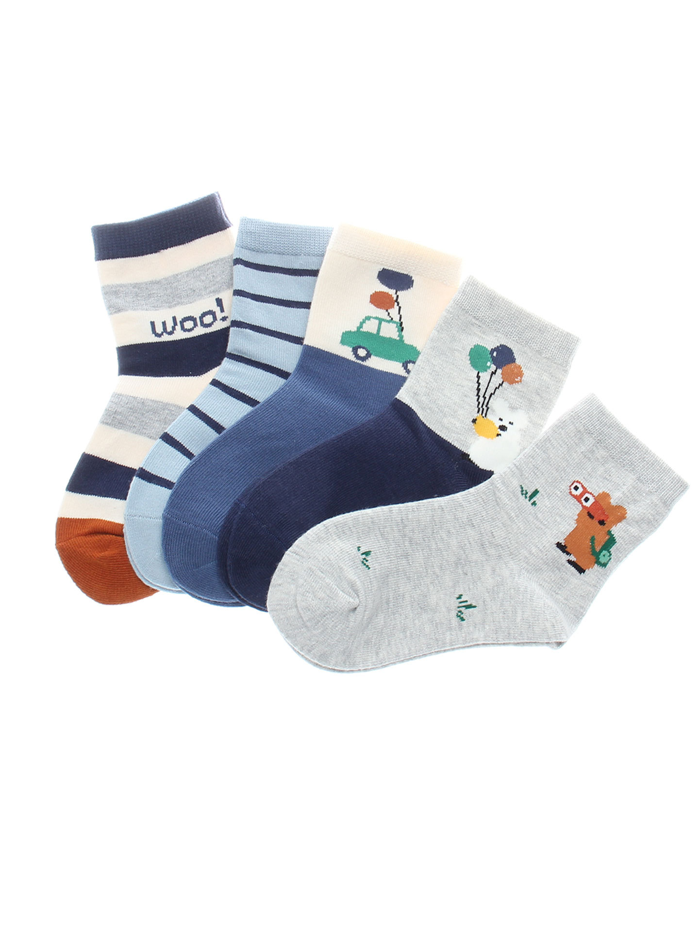Children's socks six-finger mouse boys and girls baby spring and autumn boys winter big children students in the tube cotton socks wholesale
