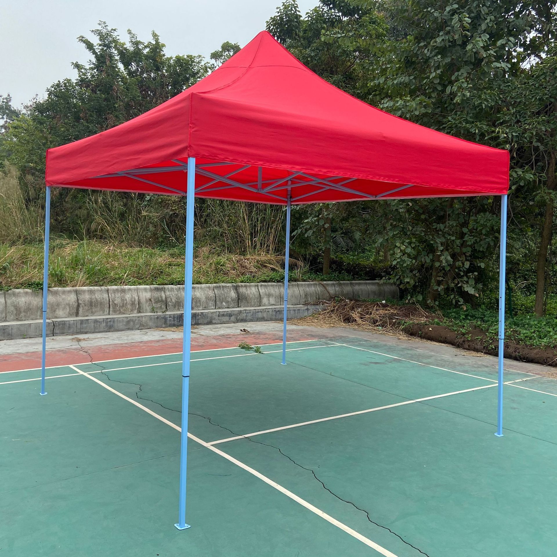 Custom Advertising Tent Awning Outdoor Stall Canopy Advertising Promotion Exhibition Folding Four Corner Tent Umbrella