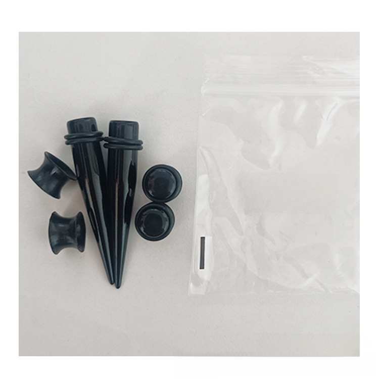 Wholesale 50 pieces a pack of ear expansion puncture jewelry suit acrylic pointed vertebral ear expander auricle 14g-00g