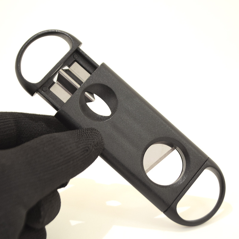 Plastic Cigar scissors double-purpose scissors stainless steel double-blade cigar knife V-shaped Cigar scissors cigarette scissors cigar accessories wholesale