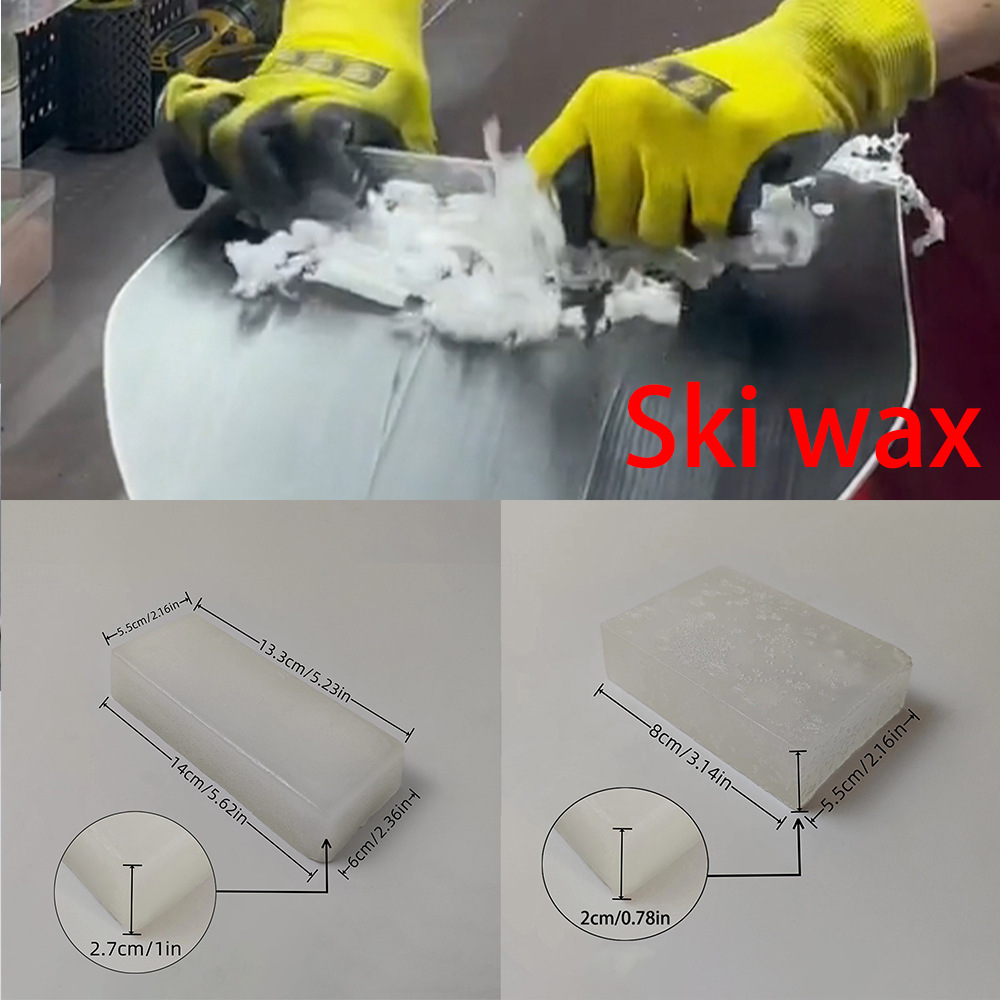 Ski Care Tools, Acrylic Ski Cleaning, Snowboard and Double Board Wax to Increase Friction, Wax Scraping Board