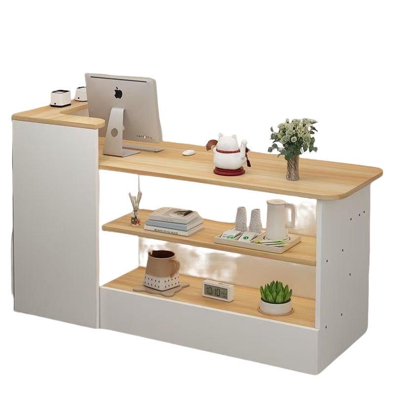 Simple Modern Cashier Clothing Store Cashier Arc Counter Women's Clothing Store Small Beauty Salon Reception Desk