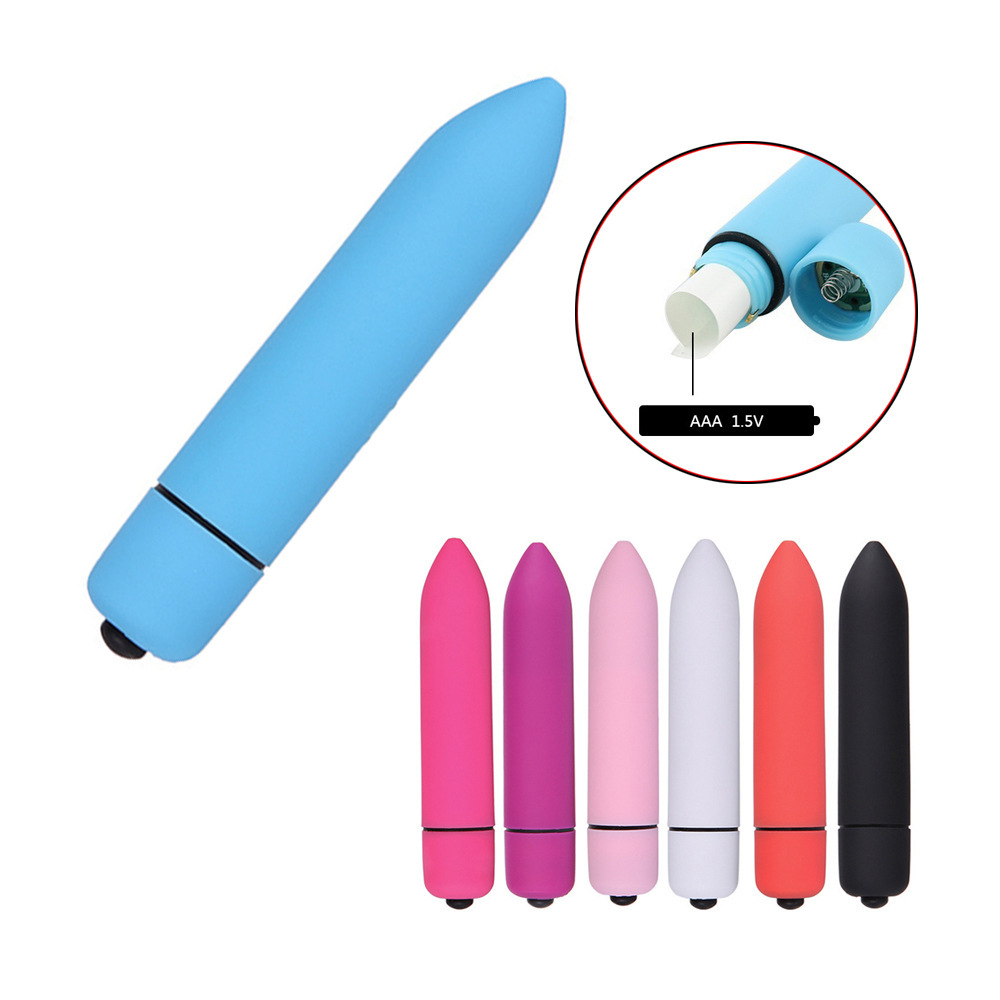 Manufacturer Wholesale Adult Fun 10-Frequency Pointed Long Bullet Dual Motor Powerful Vibrating Massage Stick Single Frequency Vibrating Egg