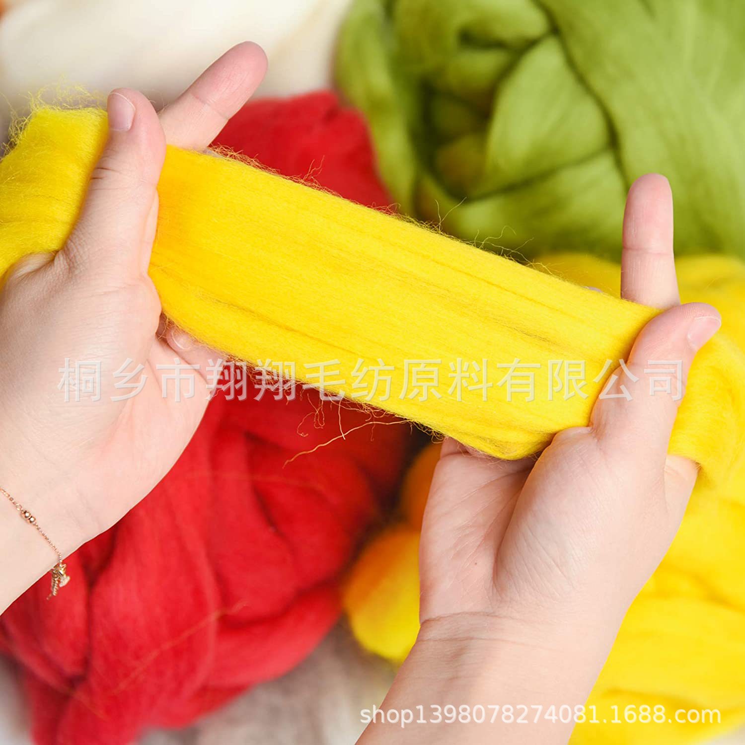 Supply of Wool Felt Material Package, Colorfulful DIY Poke Wool Strip Material Package, Mixed Colorful Wool Strip