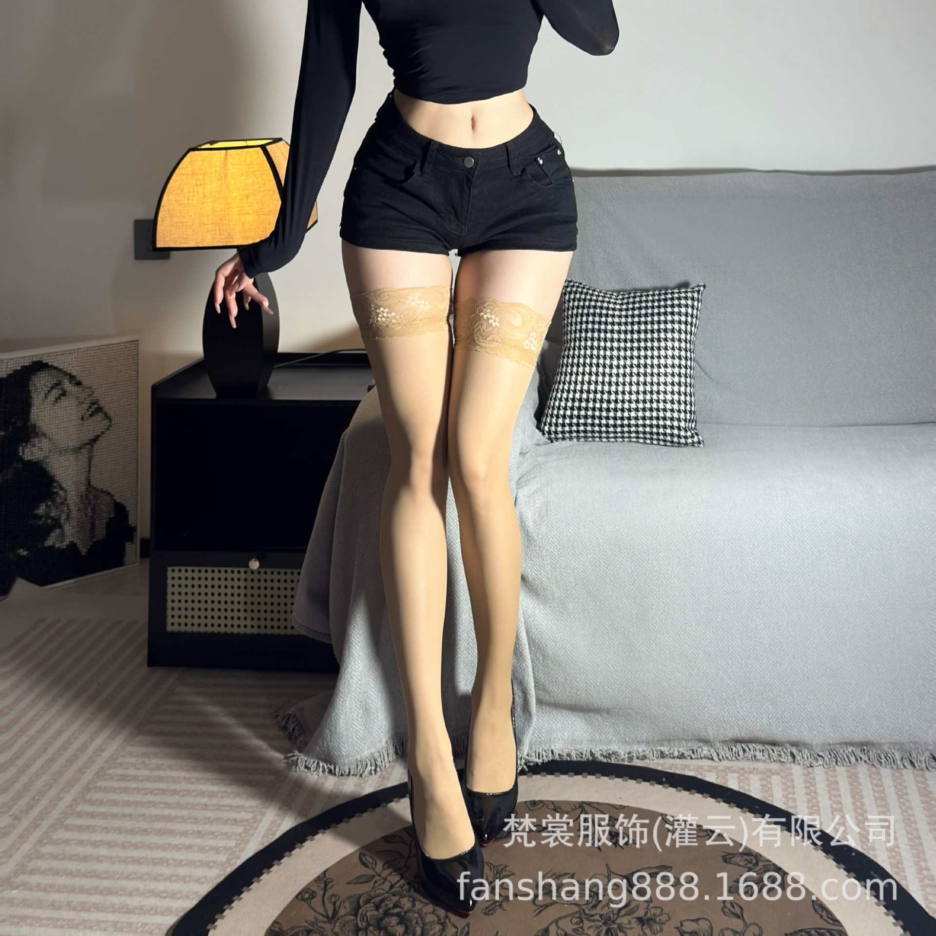 Danheduo Multi-Color Lace Stockings High Elastic Stockings Sexy Intimates Sexy Pure Lust Black Silk Beautiful Leg Stockings