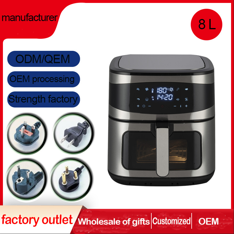 Household Large-Capacity Air Fryer Smart Touch Electric Fryer Multi-Functional French Fries Machine Foreign Trade Wholesale Cross