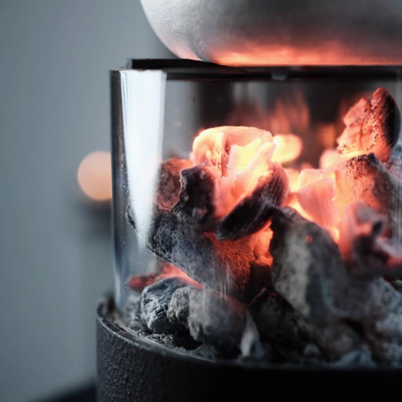 Encircling Stove to Boil Tea Japanese Stove Things Considerable Fire Carbon Stove Cast Iron Household Tea Room Outdoor Tea Boiling Stove Tea Boiler