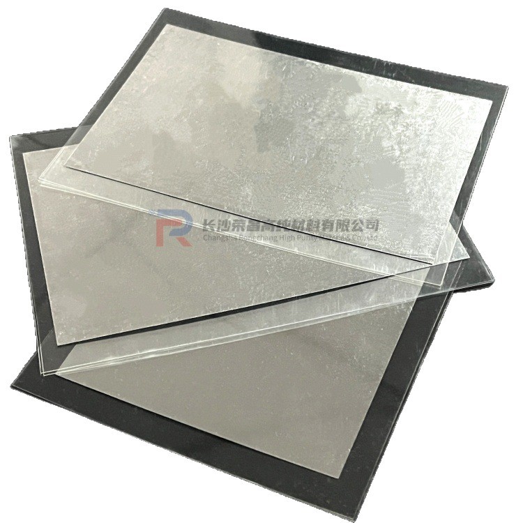 Indium Sheet, High Purity 4N5, Thermal Conductor, Indium Plate, Indium Ring, Indium Foil, Laser Heat Dissipation, Size Can Be Supplied as Required