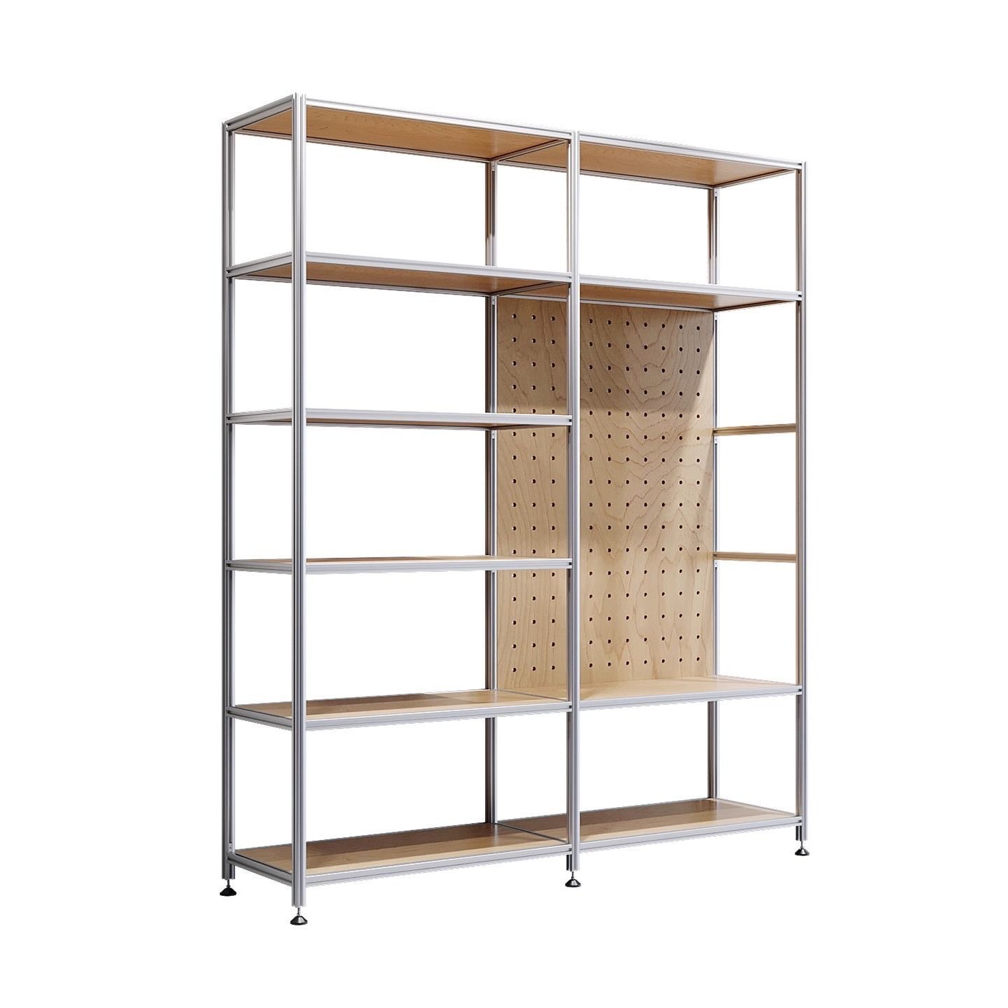 Minimalist Aluminum Profile Marine Board Perforated Board Multi-Layer Shelf Storage Rack Floor-Standing Hardware Tool Display Rack Display Rack