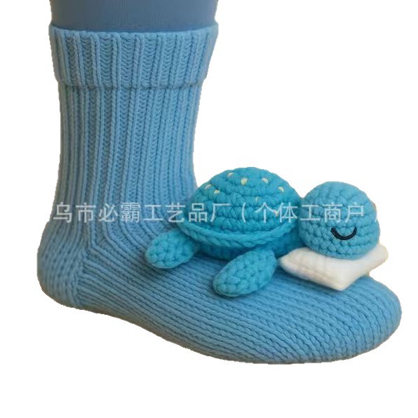 Cross-Border New 3D Knit Animal Socks Plush Crochet Animal Socks Cute Animal Socks
