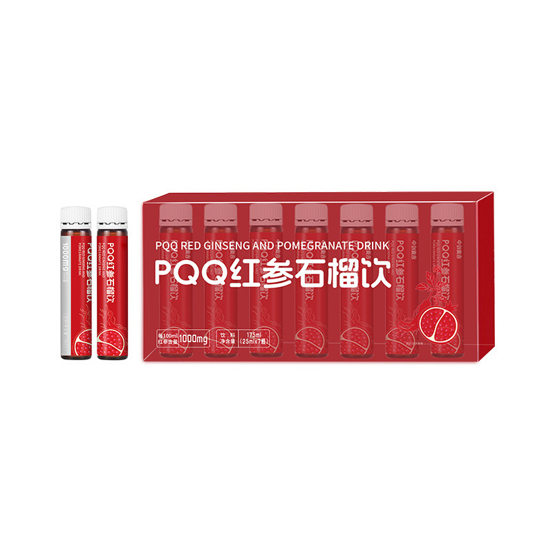 Customized Pqq Red Ginseng and Pomegranate Drink Functional Drink Oem Pqq Red Ginseng and Pomegranate Drink Plant Drink Oral Liquid Oem