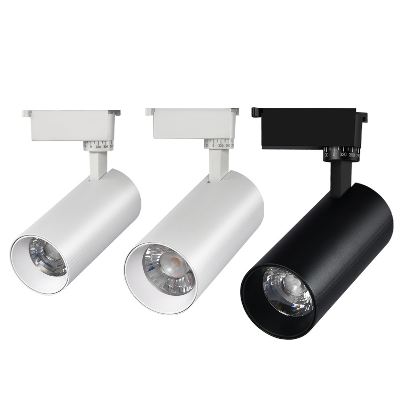 High-Brightness Commercial Track Spotlight Surface-Mounted 30W 40W 50W Anti-Glare Track Light for Live Broadcast Room and Clothing Store