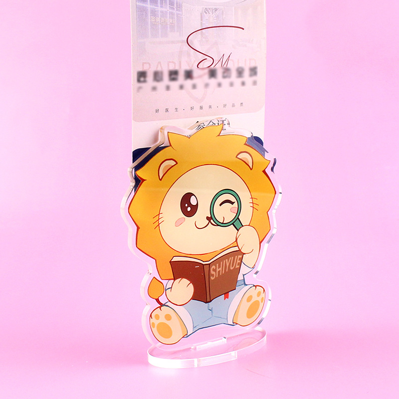 Мультяшный аниме человекообразный акриловый стенд, DIY прозрачный креативный держатель для заметок, украшение для стола