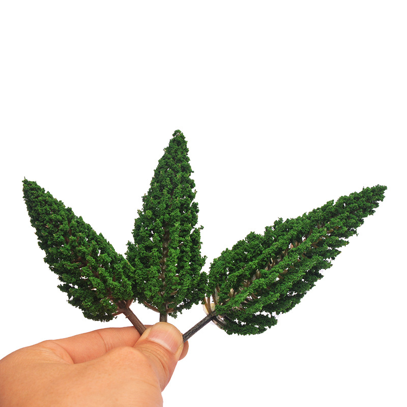 Miniature Landscape Model Trees, Plastic Pine Trees for Architectural Train Diorama, Handmade Materials