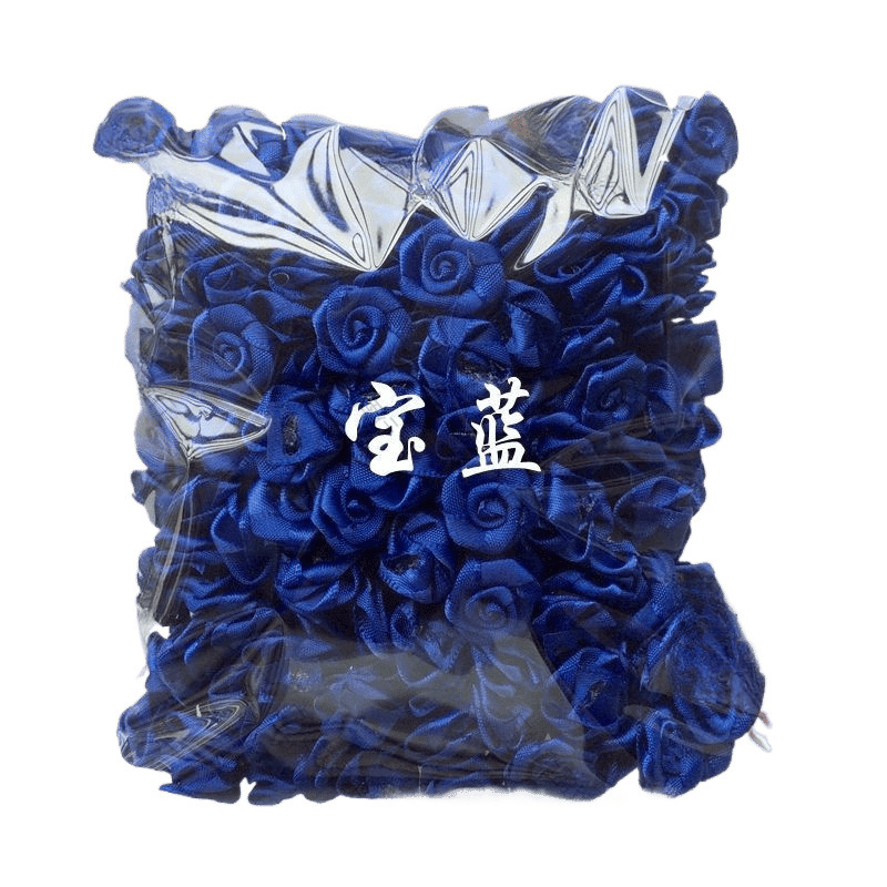 1cm 1.5cm Mini Handmade Ribbon Roses DIY Hair Accessories Jewelry Ribbon Decorative Flowers