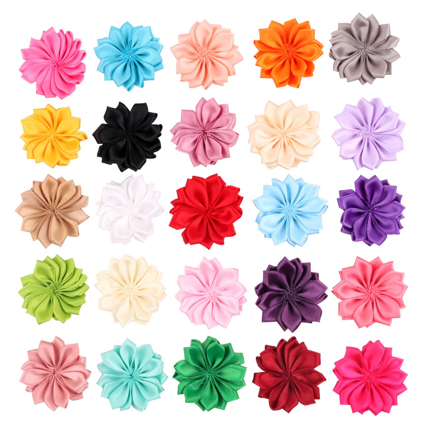 4см полиэстер с лентой ручной работы цветочные аксессуары для DIY головных уборов обуви и одежды аксессуары в наличии