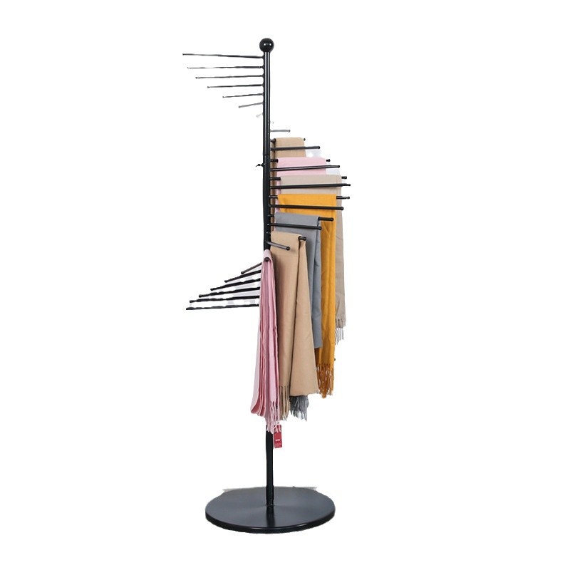 New Iron Gold Scarf Rack Floor-Standing Display Rack Clothing Store Hanging Scarf Display Shelf Trouser Rack Bath Towel Rack