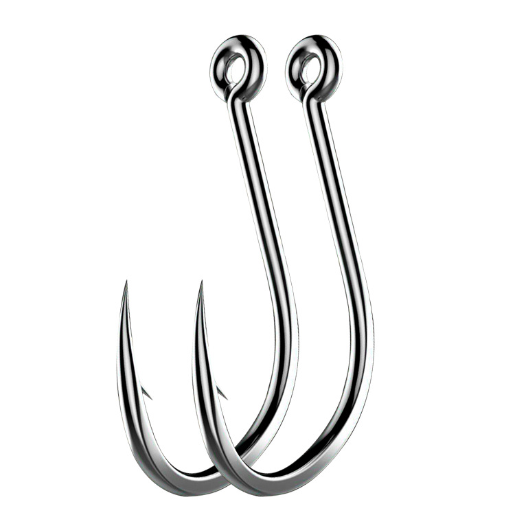 Tube pay Ishni barbed fishhook with ring with ring circle sea pole sea fishing string hook large bulk fishhook wholesale