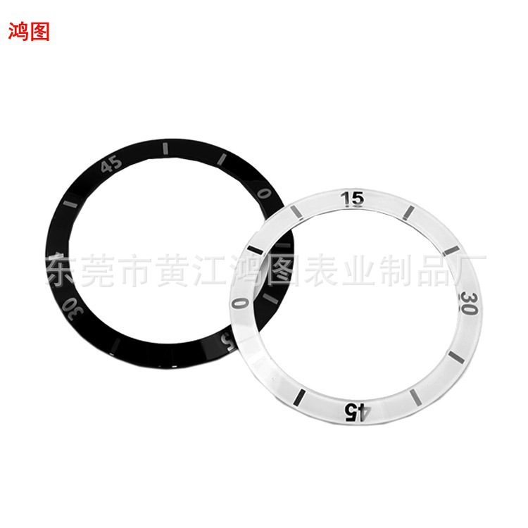 Women's Ceramic Ring Digital Black Outer Diameter 36mm Inner Diameter 29mm Dongguan Hongtu Ceramic Bezel