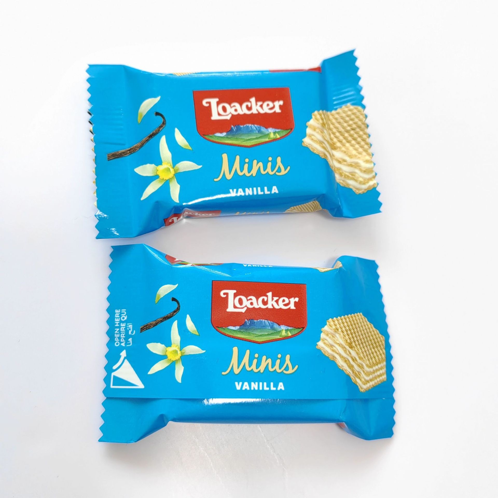 Loacker Italian Laijia Wafer Pouch Wedding Candy Biscuits Snacks 10g Hazelnut Vanilla Chocolate