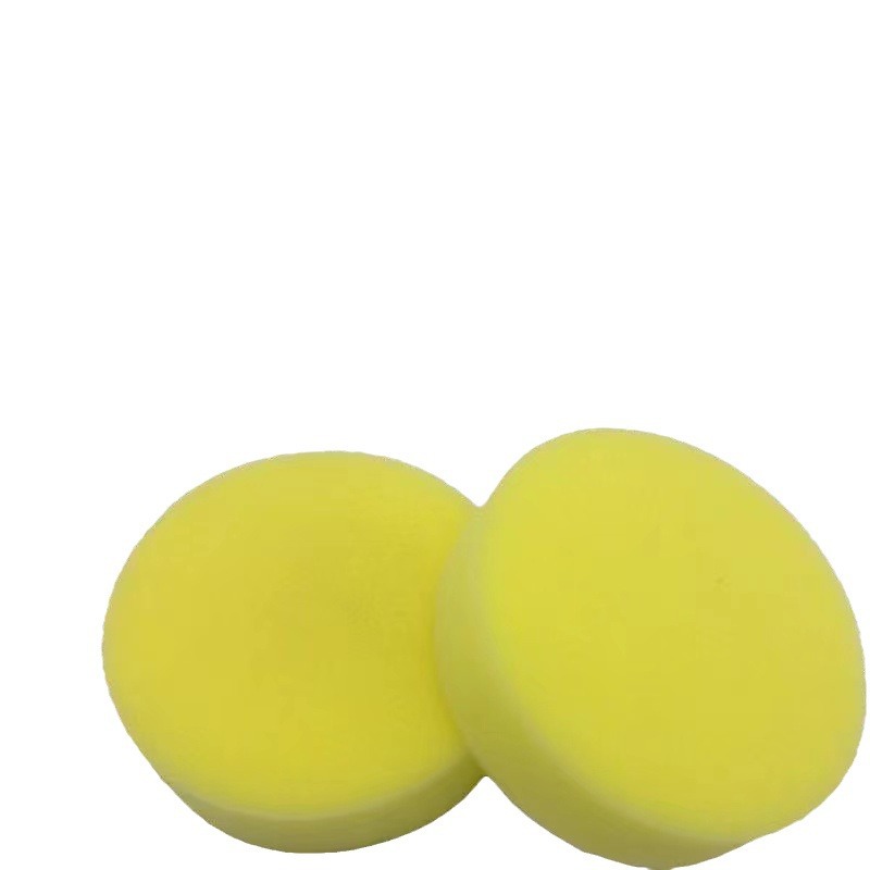 Round Waxing Crystal Plating Sponge Block Car Polishing Beauty Waxing Cleaning Washing Bowl Cleaning Decontamination Sponge Wiping