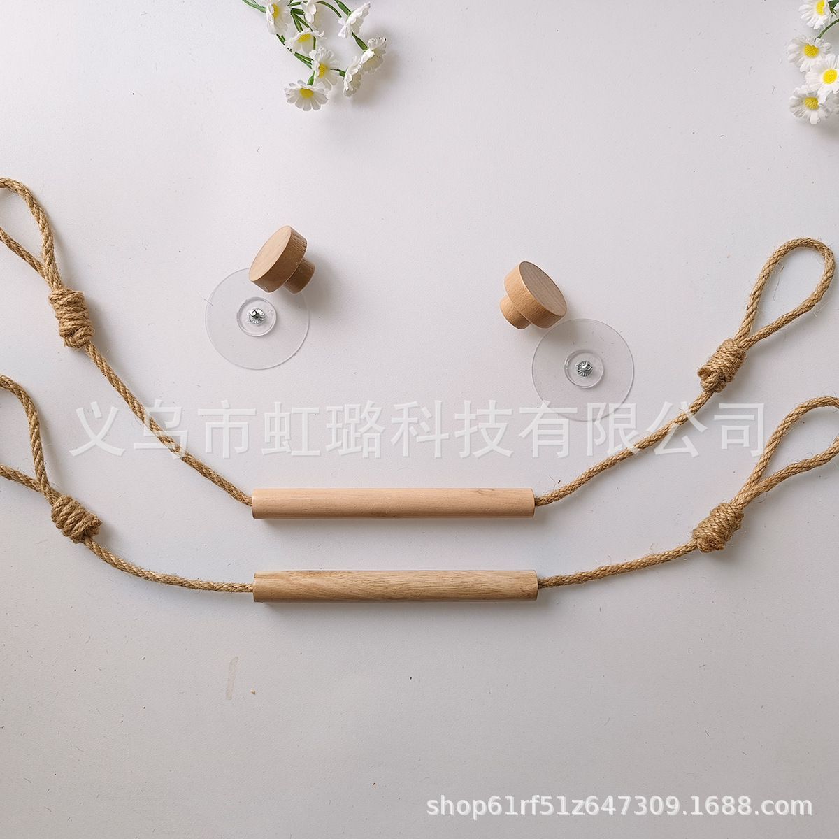 Cross-border hot-selling nail-free hemp rope stick tissue holder bathroom toilet paper holder towel holder hand-woven