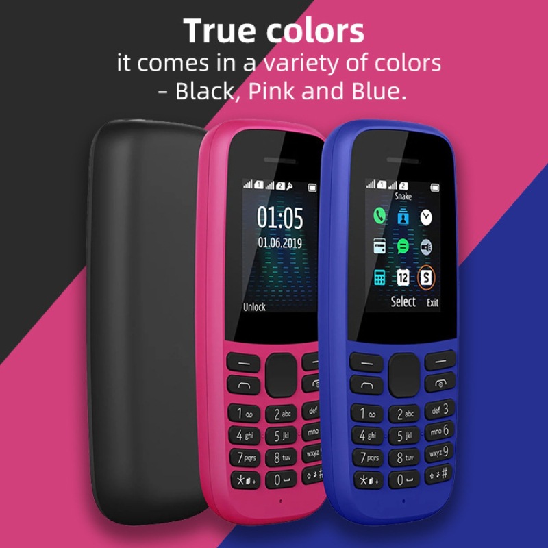 Cross-Border Exclusive 105 Senior Mobile Phone Feature Phone Gsm Phone Ultra-Long Standby 2g Button Phone Straight Phone in Stock
