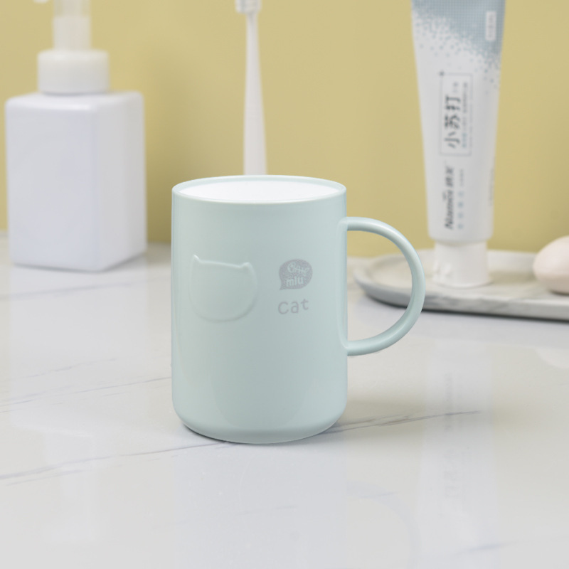 Plastic Mouthwash Cup Simple Brushing Household Washing Cup Couple Student Dormitory Cartoon Cute Thickened Toothbrush Cup