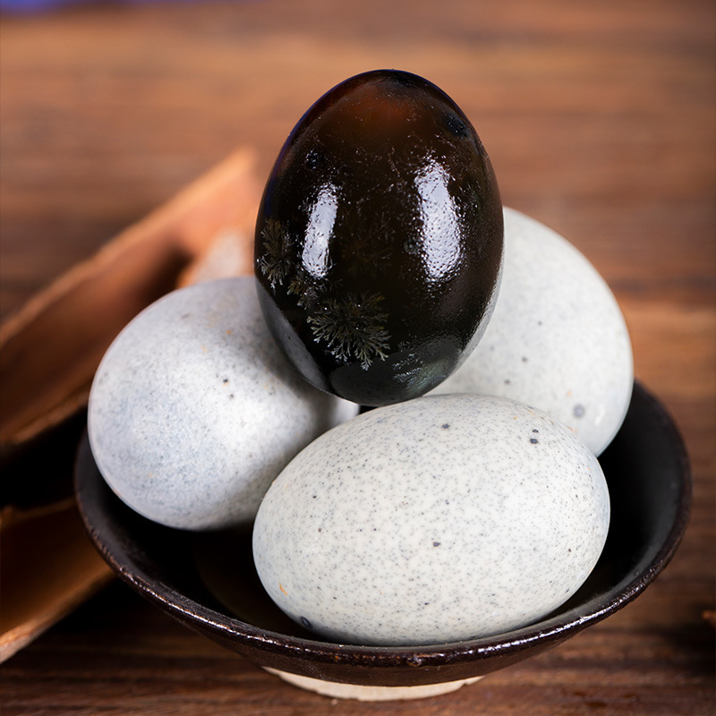 Lake district specialty lead-free process sugar heart preserved eggs factory wholesale 4 6 duck eggs egg preserved eggs