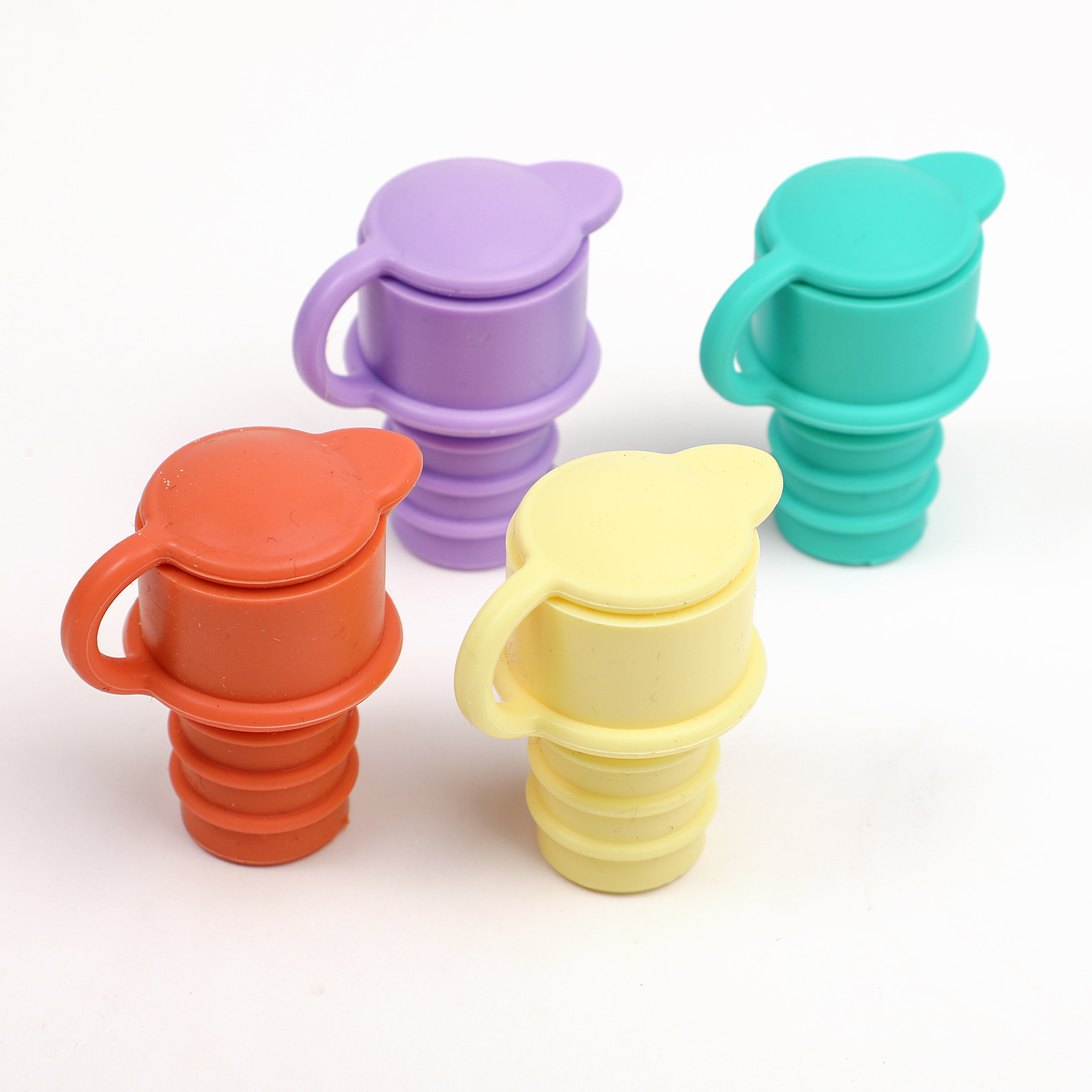 Cross-Border Hot-Selling Silicone Red Wine Bottle Stopper Sealed Vacuum Sauce Stopper Multi-Functional Red Wine Champagne Party Fresh-Keeping Bottle Stopper