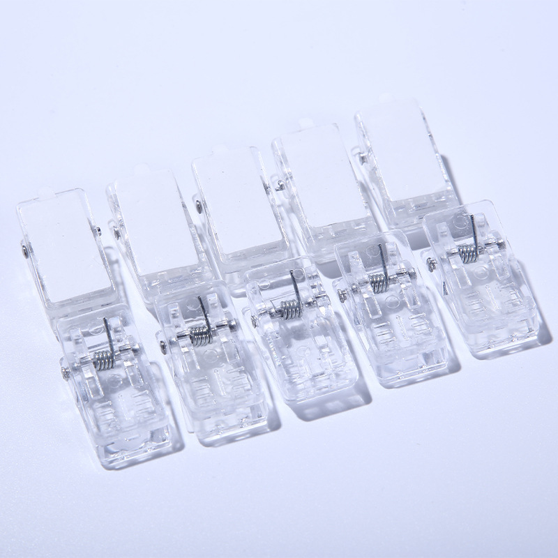 Cartoon Transparent Acrylic Long Swallowtail Document Bill Butt Pp Clip Book Test Paper Magnetic Clip Holder