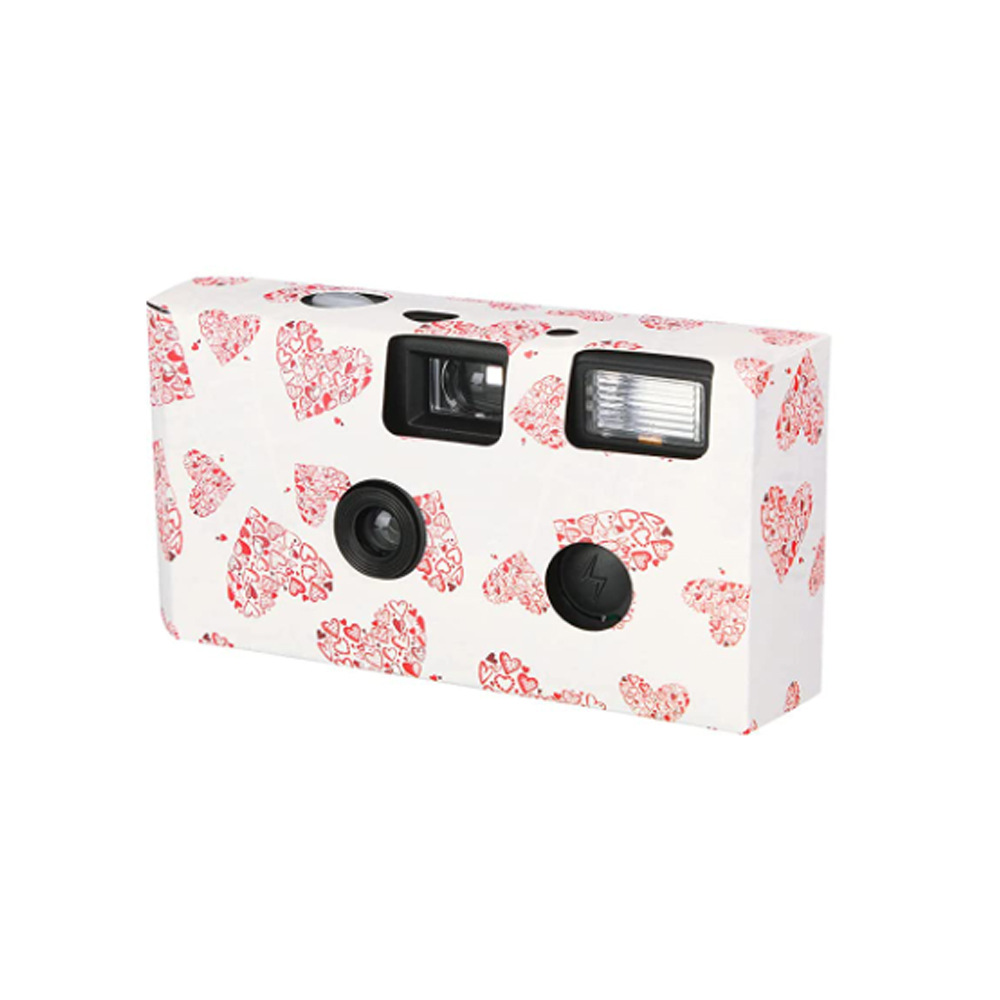 Disposable Film Camera with Flash, Film Battery, Retro Film Camera That Can Make Logo Pattern