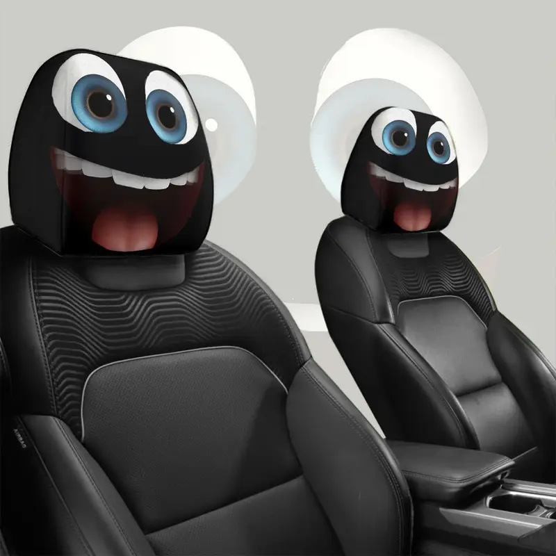 Tume Can Post Labels for Funny Expression Car Pillowcases. Elastic Printed Pillowcases Can Be Made into Car Pillowcases According to the Drawings