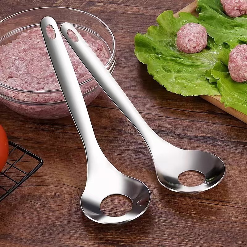 Stainless Steel Meatball Maker Meatball Spoon Fish Ball Spoon Meatball Squeezer Kitchen Household Tool