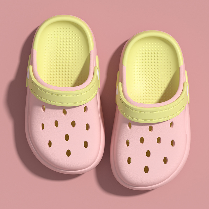 DIY Various Patterns Children's Hole Shoes Boys Baotou Slippers Girls' Sandals Slippers Outdoor Children's Shoes Trendy