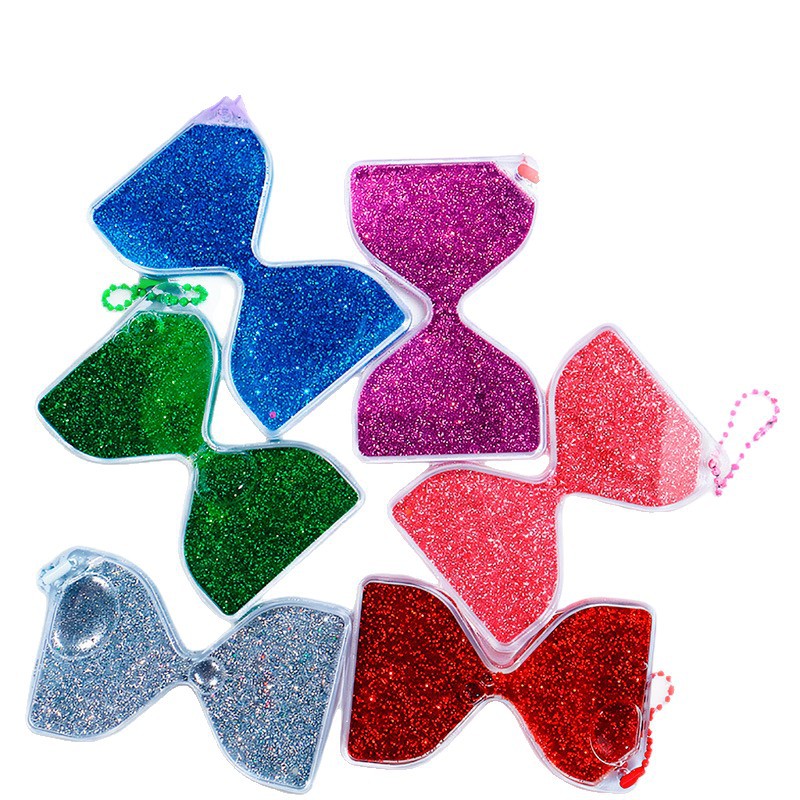 New Transparent Quicksand Goo Card Brick Creative Handmade DIY Quicksand Goo Card Keychain Handbook Decoration Goo Card