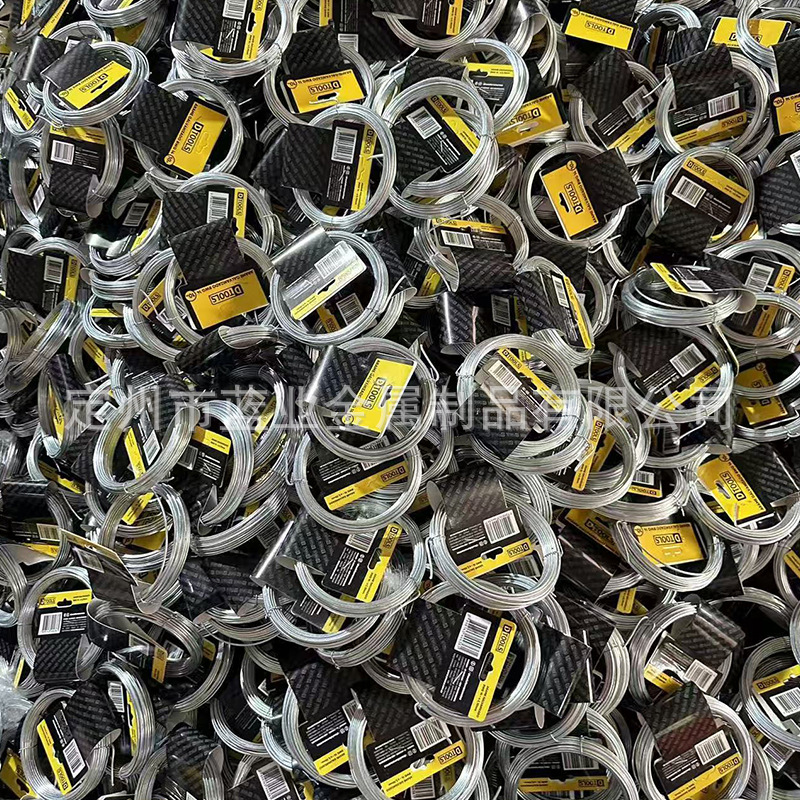 Cross-Border Custom Hot-Dip Galvanized Small Coil Wire for Gardening, Plant Greenhouses, Home Construction, Binding Wire, Small Spool Wire, 10m Rolls