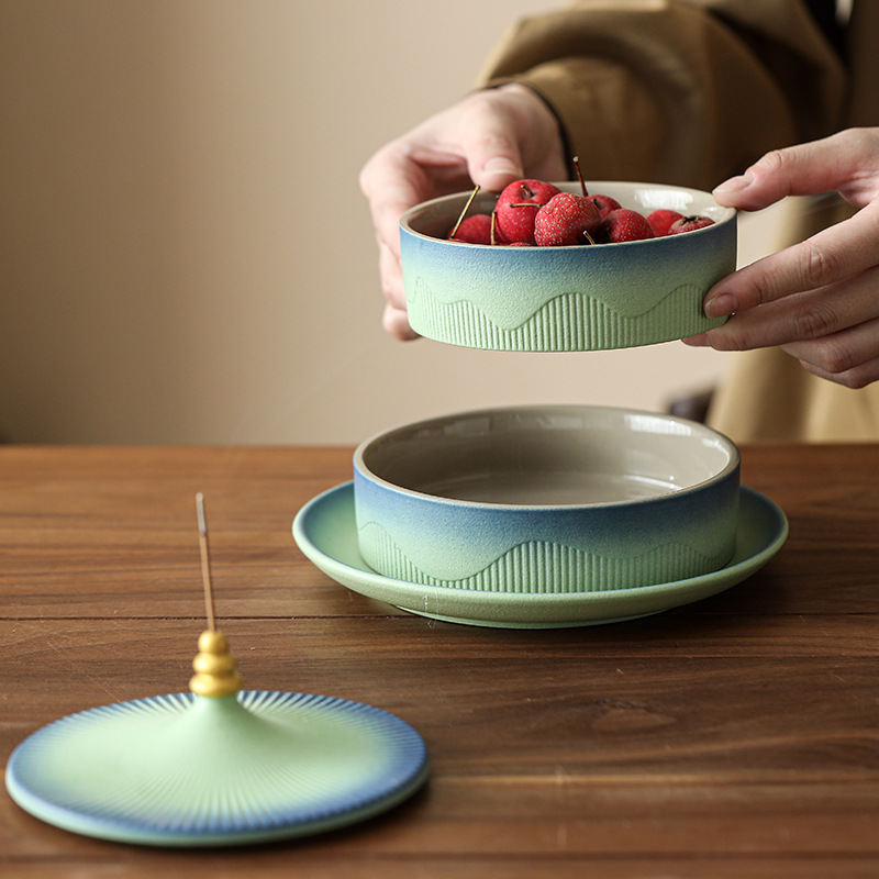 Forbidden City National Trend Cultural and Creative Temple of Heaven Fruit Plate Mid-Autumn Festival National Day Holiday Gift Home Plate New Wedding Gift Gift Box Business