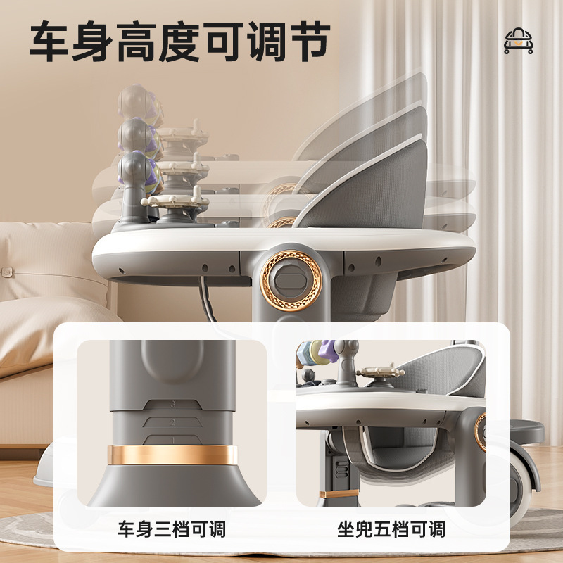 Baby Walker Anti-O-Leg Baby Multi-Functional Baby Learning to Drive Artifact Infant and Toddler with Hand Push Walker