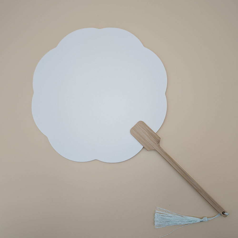 Customized Lacquer Fan Double-Sided Blank Finished Fan DIY Round Fan Thickeneded Cooked Rice Paper Fan Handmade Fan Ink Painting Ancient Style